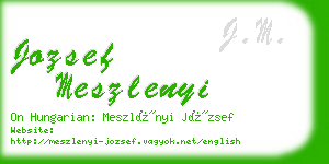 jozsef meszlenyi business card